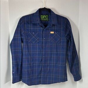 Dixxon Flannel Shirt DFC Youth Large | Blue Plaid